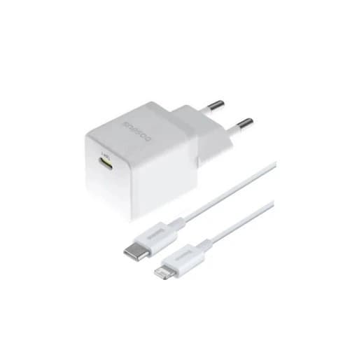 Мережевий зарядний пристрій Baseus Palm Fast Charger 20W Moon White + USB-C to Lightning cable