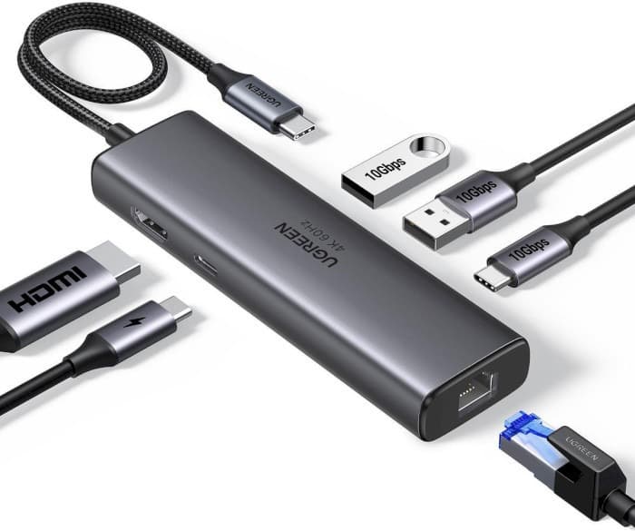 UGREEN CM512 6-in-1 Multifunction Adapter with 4K HDMI (45000)