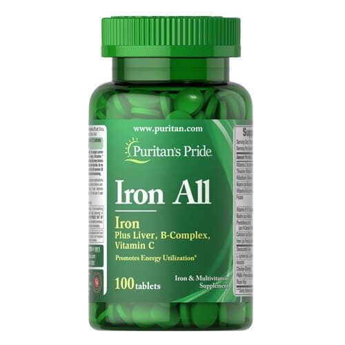 Puritan's Pride Iron All Iron 100 таблеток