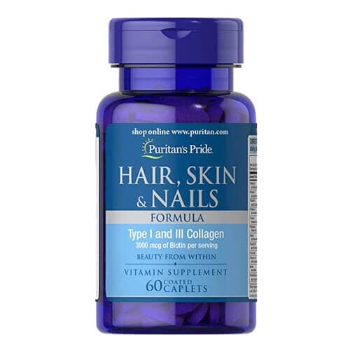 Puritan's Pride Hair Skin and Nails Type I and III collagen 60 таблеток