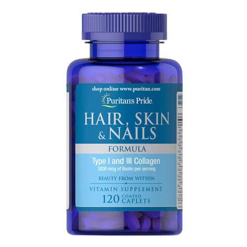 Puritan's Pride Hair Skin and Nails Type I and III collagen 120 таблеток