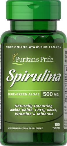 Puritan's Pride Spirulina 500 mg 100 таблеток