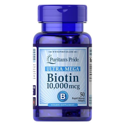 Puritan's Pride Biotin 10,000 mcg 50 рідких капсул (06.2027)
