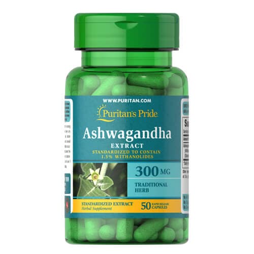 Puritan's Pride Ashwagandha Standardized Extract 300 mg 50 капсул