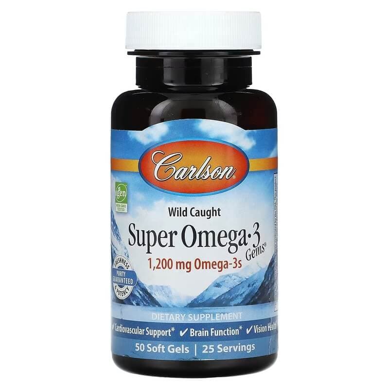 Carlson Super Omega-3 1,200 mg 50 Soft Gels