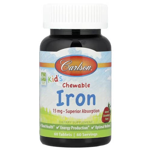 Carlson Kid's Chewable Iron 15 mg 60 Tablets