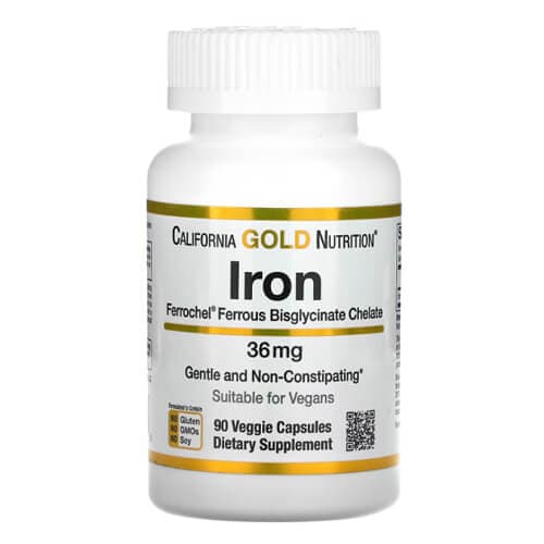 CGN Ferrochel Iron (Bisglycinate) 36 mg 90 veg caps