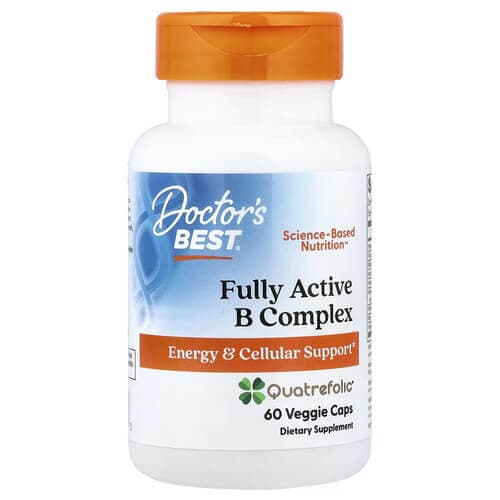 Doctor's Best Active B Complex with Quatrefolic 60 Veggie Caps