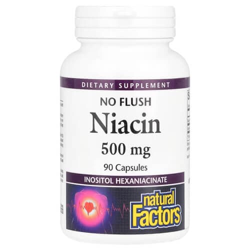 Natural Factors Niacin No Flush 500 mg 90 Capsules