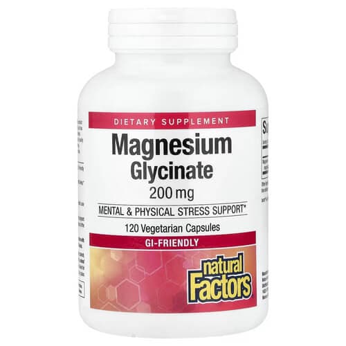 Natural Factors Magnesium Glycinate 200 mg 120 рослинних капсул