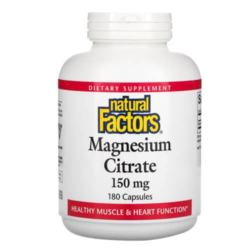 Natural Factors Magnesium Citrate 150 mg 180 Capsules