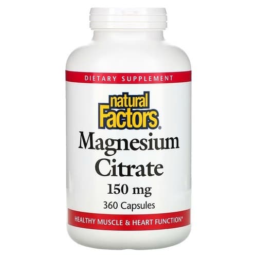Natural Factors Magnesium Citrate 150 mg 360 Capsules