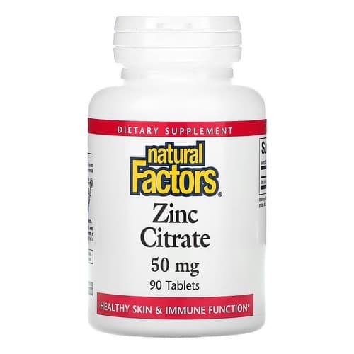 Natural Factors Zinc Citrate 50 mg 90 Tablets