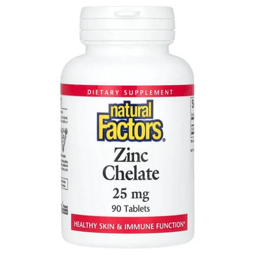 Natural Factors Zinc Chelate 25 mg 90 Tablets