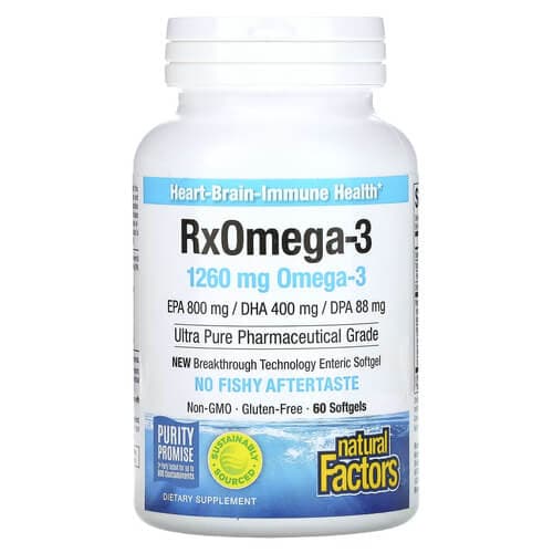 Natural Factors RxOmega-3 60 Softgels
