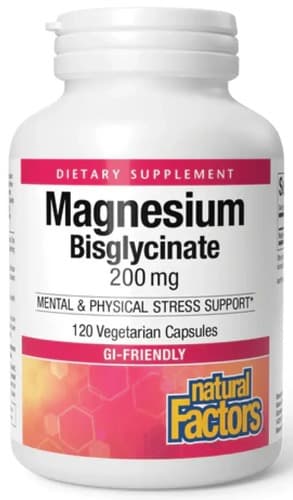 Natural Factors Magnesium Bisglycinate 200 mg 120 Capsules