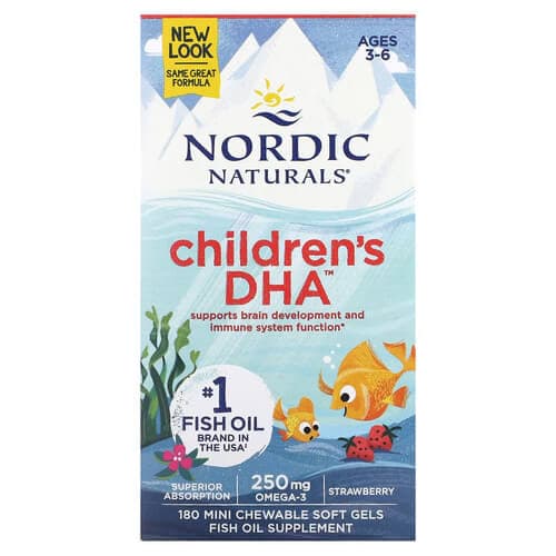 Nordic Naturals Children's DHA Strawberry 180 Mini Chewable SoftGels