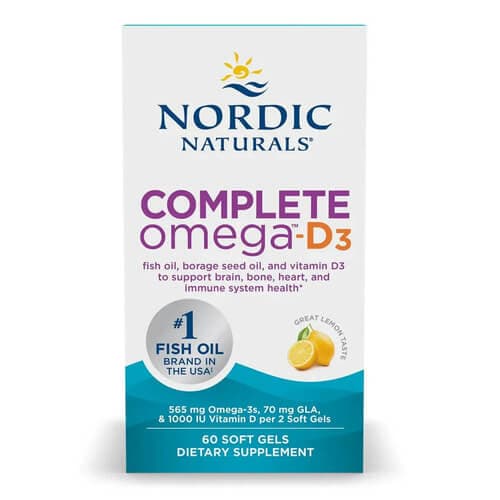 Nordic Naturals Complete Omega-D3 Lemon 60 рідких капсул, Лимон