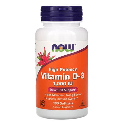 NOW Vitamin D3 1000 МЕ 180 softgels
