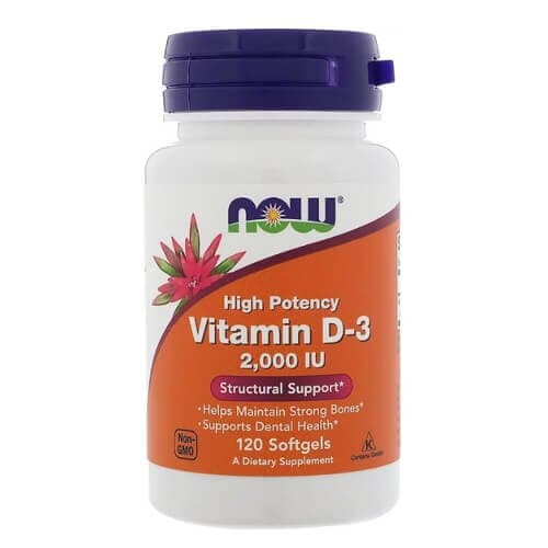 NOW Vitamin D3 2000 МЕ 120 softgels