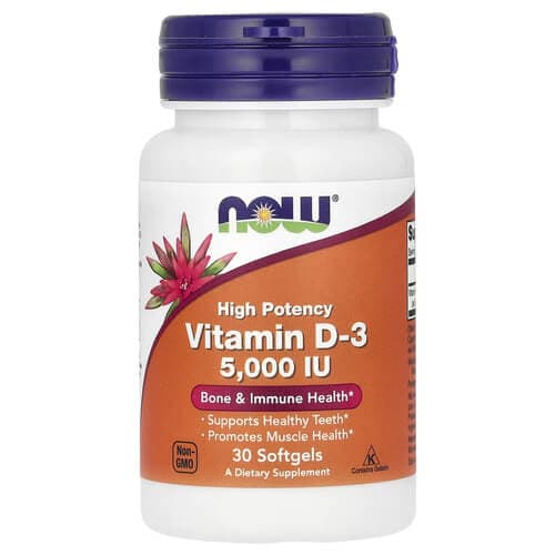 NOW Vitamin D3 5000 МЕ 30 softgels