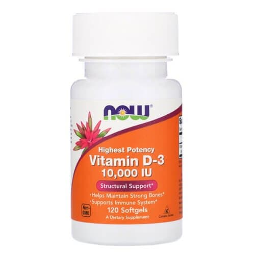 NOW Vitamin D3 10 000 МЕ 120 softgels