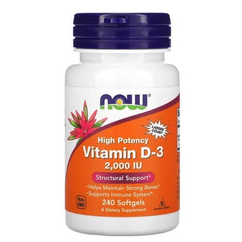 NOW Vitamin D3 2000 МЕ 240 softgels
