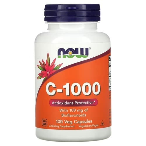 NOW Vitamin C-1000 with Bioflavonoids 100 Veg Capsules