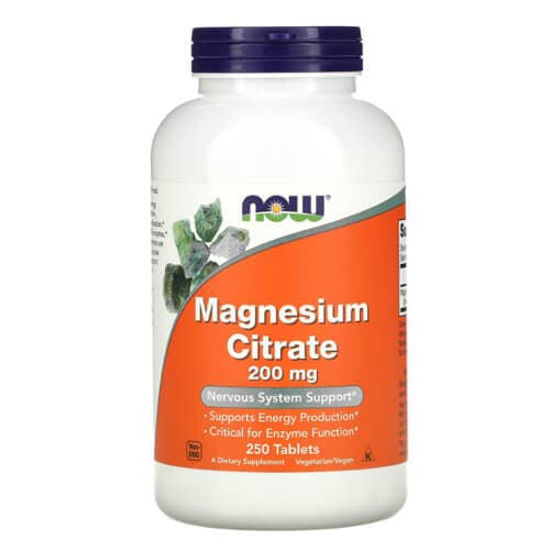 NOW Magnesium Citrate 200 mg 250 таблеток