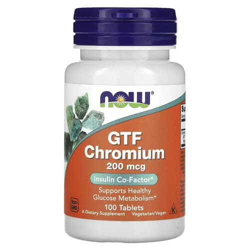 NOW GTF Chromium 200 mcg 100 таблеток