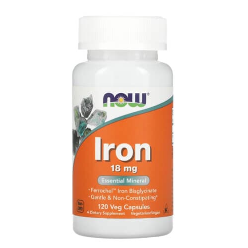 NOW Iron 18 mg 120 Veg Caps
