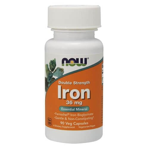NOW Iron 36 mg 90 Capsules