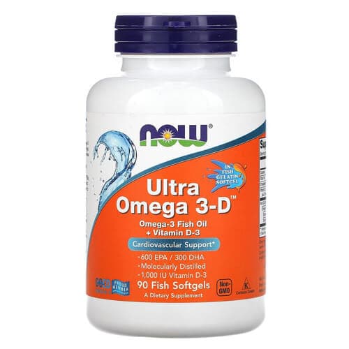 NOW Ultra Omega 3-D 90 Fish Softgels