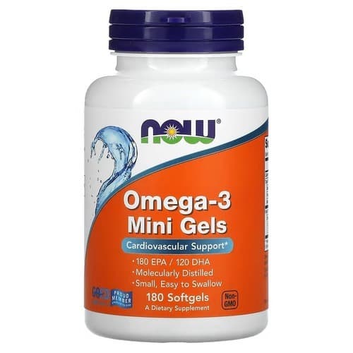 NOW Omega-3 Mini Gels 180 міні капсул