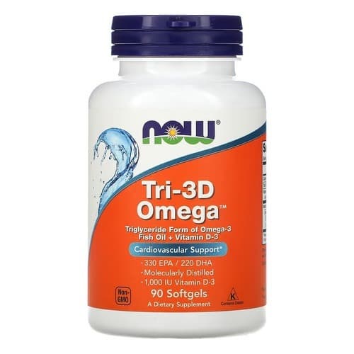NOW Tri-3D Omega 90 Softgels