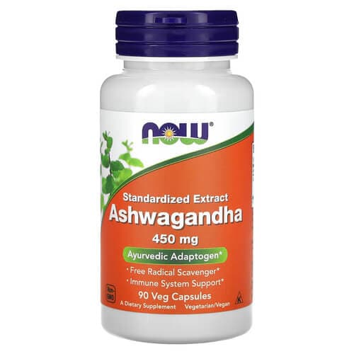 NOW Ashwagandha 450 mg 90 Veg Capsules