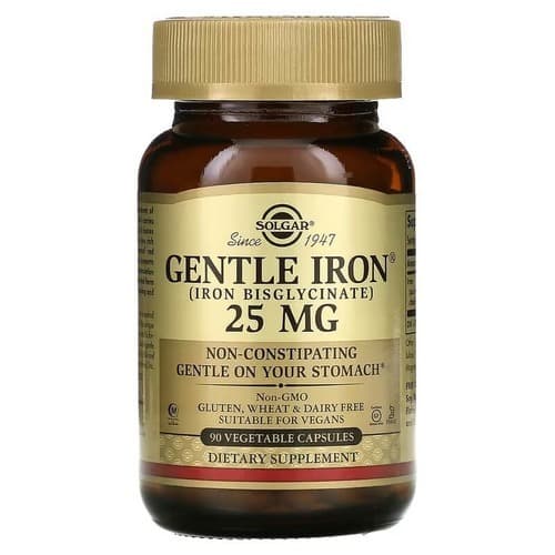 Solgar Gentle Iron 25 mg 90 рослинних капсул