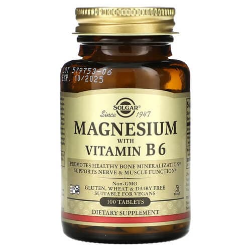 Solgar Magnesium With Vitamin B6 100 таблеток