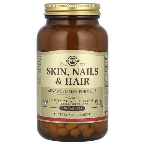 Solgar Skin, Nails & Hair Advanced MSM Formula 120 таблеток