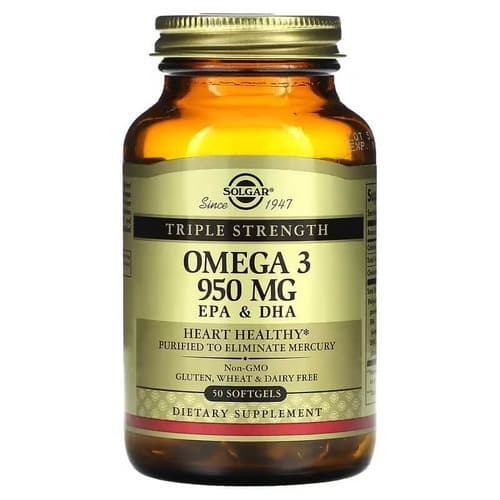 Solgar Triple Strength Omega-3 950 mg EPA & DHA 50 рідких капсул
