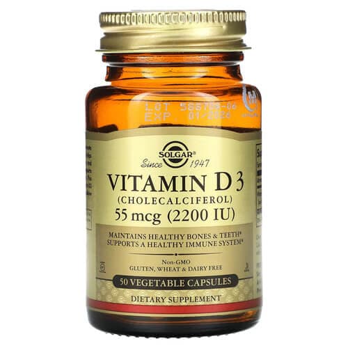 Solgar Vitamin D3 55 mcg (2,200 IU) 50 рослинних капсул
