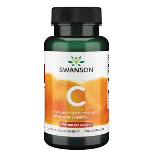 Swanson Vitamin C with Rose Hips 500 mg 100 caps