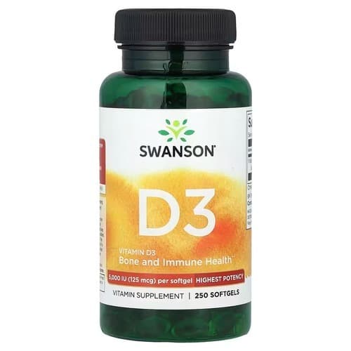 Swanson Vitamin D3 5000 IU 250 softgels