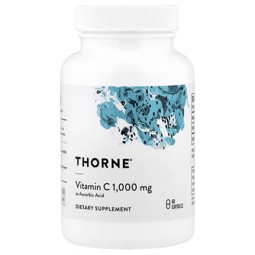 Thorne Vitamin C 1,000 mg as Ascorbic Acid 60 капсул