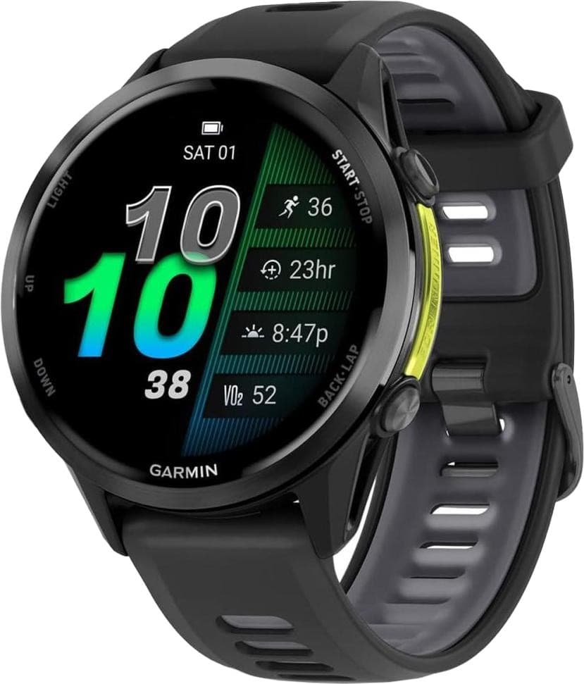 Смарт-годинник Garmin Forerunner 970 Carbon Gray DLC Titanium w. Black Case and Black/Translucent W. Band (010-02969-00/10/60)
