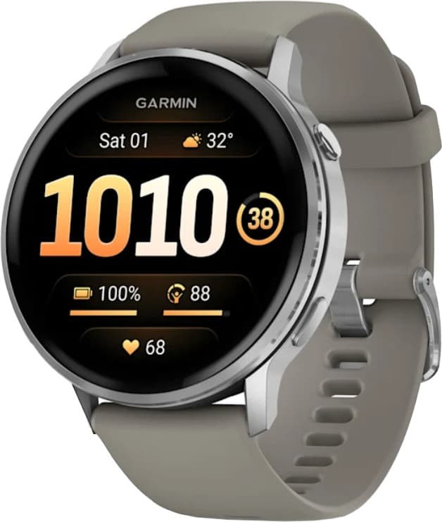 Смарт-годинник Garmin Venu 4 45 mm Silver with Silver Gray Silicone Band (010-03014-01/41)