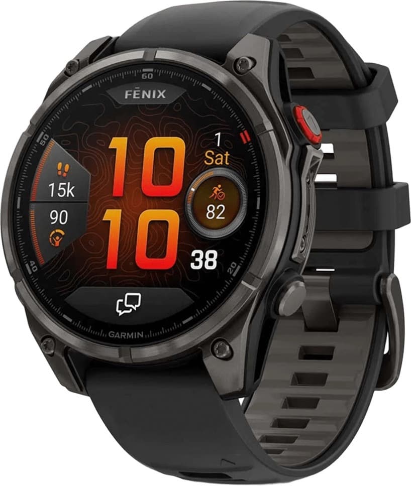 Смарт-годинник Garmin Fenix 8 Pro 47 mm AMOLED Carbon Gray DLC Titanium with Black/Pebble Gray (010-03198-00/01)