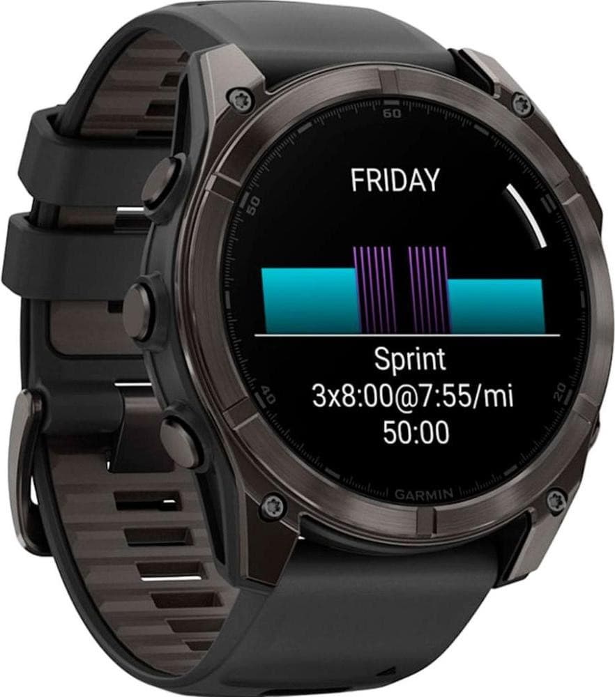 Смарт-годинник Garmin Fenix 8 Pro 51 mm AMOLED Carbon Gray DLC Titanium with Black/Pebble Gray (010-03199-00/01)