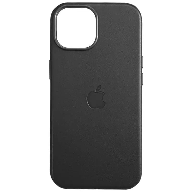 Шкіряний чохол Leather Case with MagSafe and Animation для Apple iPhone 14 Pro Max (6.7") Black