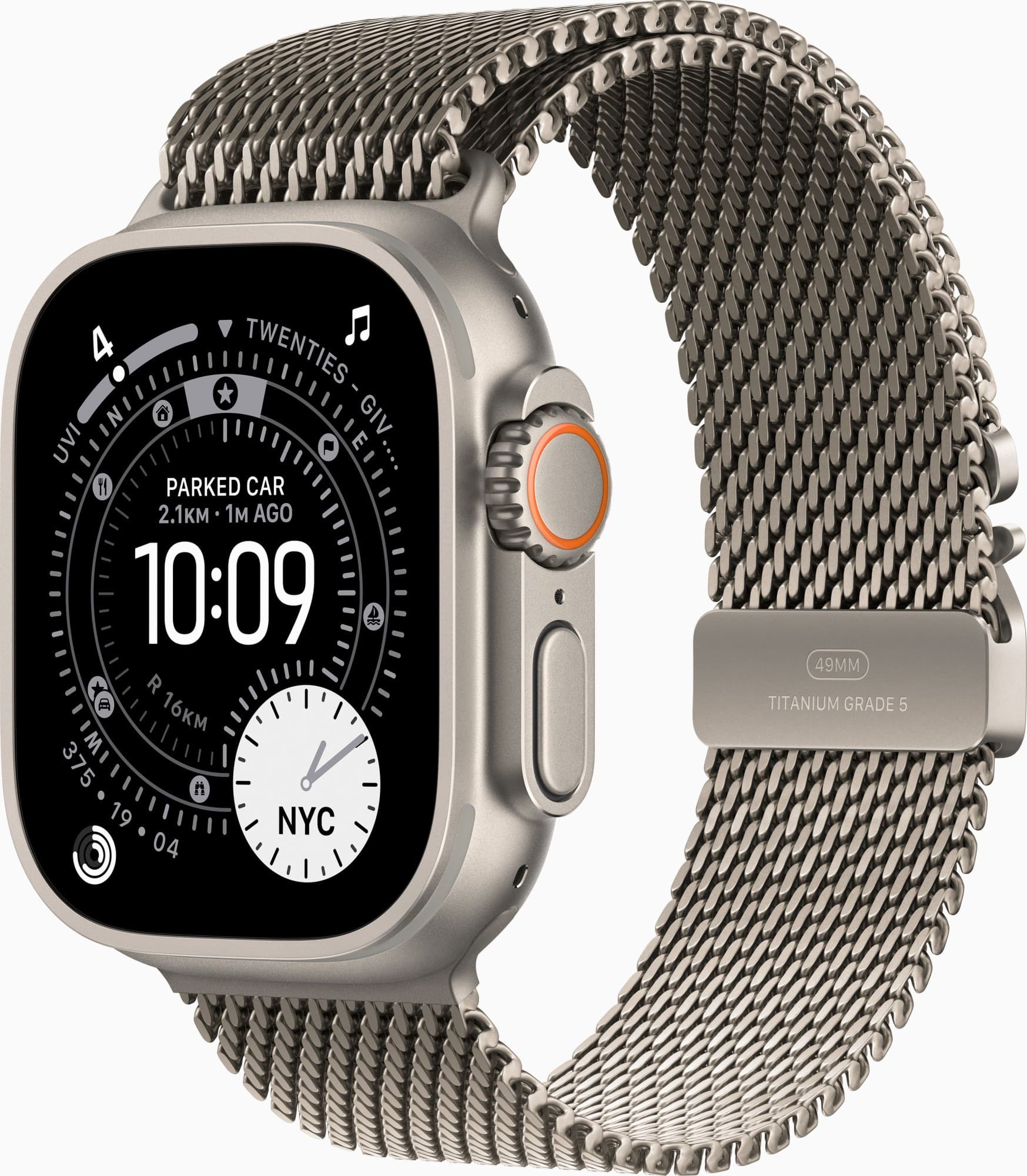 Смарт-годинник Apple Watch Ultra 3 GPS + Cellular 49mm Natural Tit. Case w. Natural Tit. Milanese Loop - Large (MF0E4)